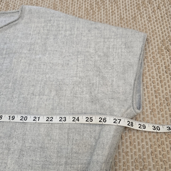 Cuyana Gray 100% Baby Alpaca Top Size XS/S Oversized Roll Edge Peru Lagenlook - Picture 11 of 13